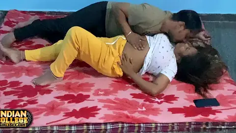 Mature Indian Aunty With Big Belly Having Sex On Floor