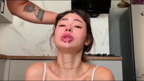 See the princess bony on a ginormous man meat & suck like a superstar!