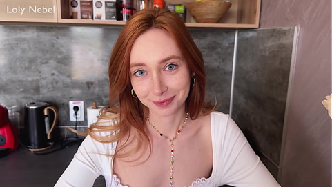 Stepmom LolyNebel tempts stepson and gets a rock-hard-on romping in the living apartment