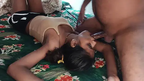 Deepthroat Blowjob Young Indian Wife Taking Cum In Mout